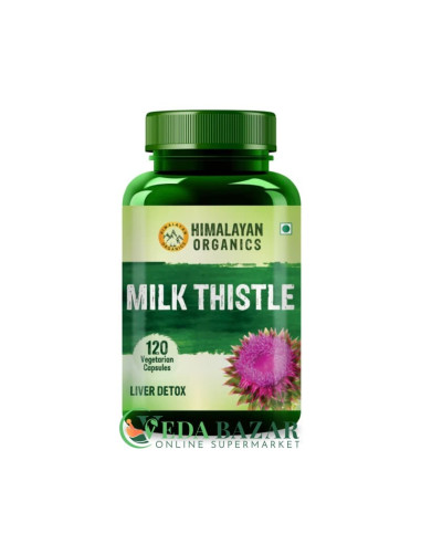 Экстракт Расторопши Силимарин для Печени (Milk Thistle Extract Silymarin), 120 Капсул, Хималаян Органикс (Himalayan Organics)