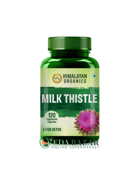 Экстракт Расторопши Силимарин для Печени (Milk Thistle Extract Silymarin), 120 Капсул, Хималаян Органикс (Himalayan Organics)
