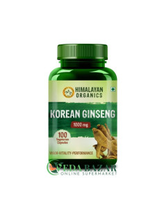 Корейский Красный Женьшень для Повышения Энергии (Korean Red Ginseng), 100 Капсул, Хималаян Органикс (Himalayan Organics)