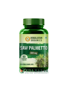 Препарат от Выпадения Волос Со Пальметто (Saw Palmetto), 60 Капсул, Хималаян Органикс (Himalayan Organics)