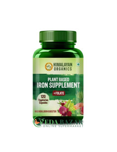 Препарат для поднятия Гемоглобина Железо (Iron Supplement), 120 Капсул, Хималаян Органикс (Himalayan Organics)