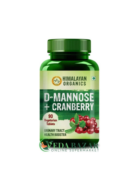 Манноза + Клюква (D-MANNOSE + CRANBERRY), Для Почек, 90 Таб, Хималаян Органикс (Himalayan Organics)