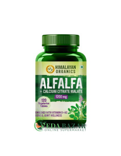 Альфальфа + Цитрат кальция малат (Alfalfa Calcium Citrate), 120 Таблеток, Гималайская Органика (Himalayan Organics)