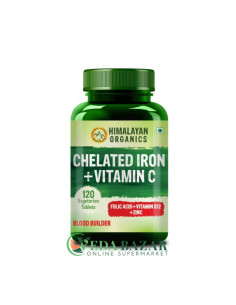 ХЕЛАТ ЖЕЛЕЗА (Chelated Iron), С ВИТАМИНОМ С, 120 ТАБЛЕТОК, Гималайская Органика (Himalayan Organics)