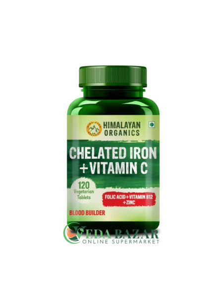 ХЕЛАТ ЖЕЛЕЗА (Chelated Iron), С ВИТАМИНОМ С, 120 ТАБЛЕТОК, Гималайская Органика (Himalayan Organics)