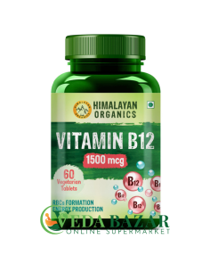 Купить Витамин В12 (Vitamin B12), 60 Таблеток, Himalayan Organics