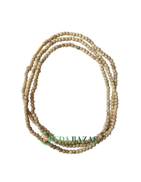 Деревянные Бусы Кантхималы из Туласи (Tulasi Kanthi Mala Beads), 4 Мм, Индия (India)