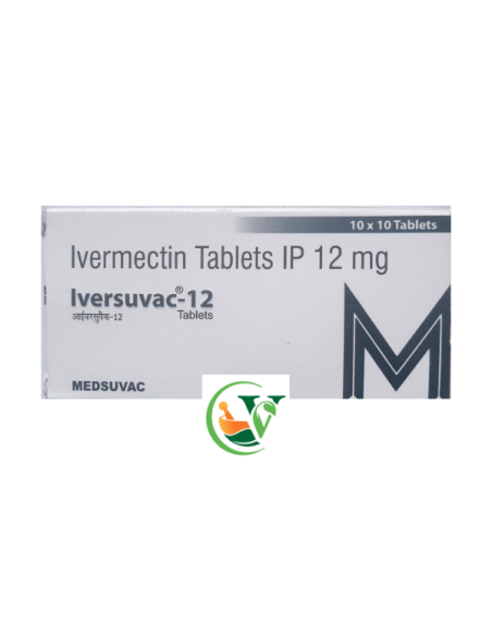 Иверсувак-12 (Iversuvac-12), антипаразитарный препарат, 100 таб, Медсувак (Medsuvac)