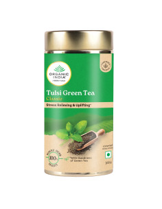 Зеленый чай Туласи Классический (Tulsi Green Tea Classic), 100 гр, Органик Индия (Organic India)