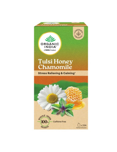 Туласи Мёд Ромашка (Tulsi Honey Chamomile), 25 шт, Органик Индия (Organic India)