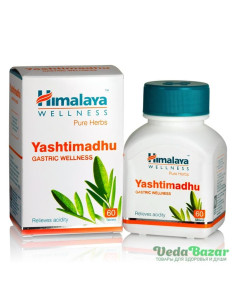 Яштимадху (Yashtimadhu) лечение ЖКТ, 60 таб, Хималая (Himalaya)