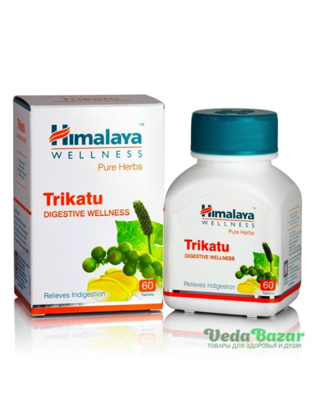 Трикату (Trikatu) пищеварительная система, 60 таб, Хималая (Himalaya)
