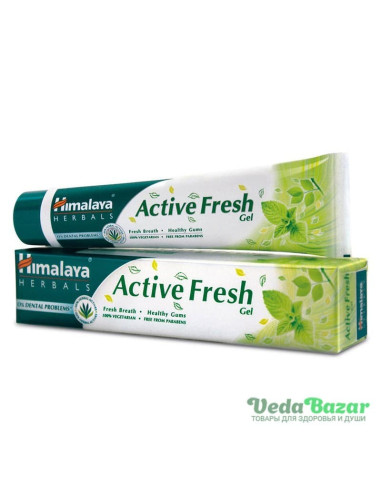 Зубная паста-гель Активная Свежесть (Active Fresh Gel), 80 гр, Хималая (Himalaya)