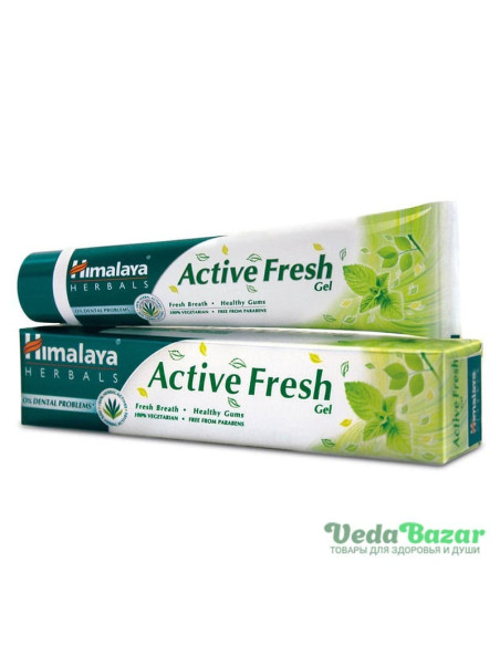 Зубная паста-гель Активная Свежесть (Active Fresh Gel), 80 гр, Хималая (Himalaya)