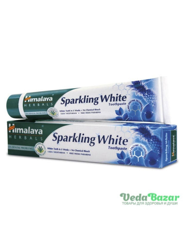 Купить Зубная паста с отбеливающим эффектом Спарклинг Вайт (Sparkling White), 80 гр, Хималая (Himalaya)