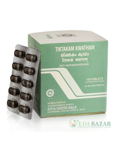 Тиктакам Кватхам (Tiktakam Kwatham) лечение кожных заболеваний, 100 таб, Коттаккал (Kottakkal)
