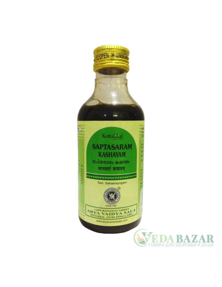 Саптасарам Кашаям (Saptasaram Kashayam) баланс вата-доши, 200 мл, Коттаккал (Kottakkal)