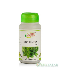 Моринга (Moringa) противовоспалительное средство, антиоксидант, 60 таб, Шри Ганга (Shri Ganga)